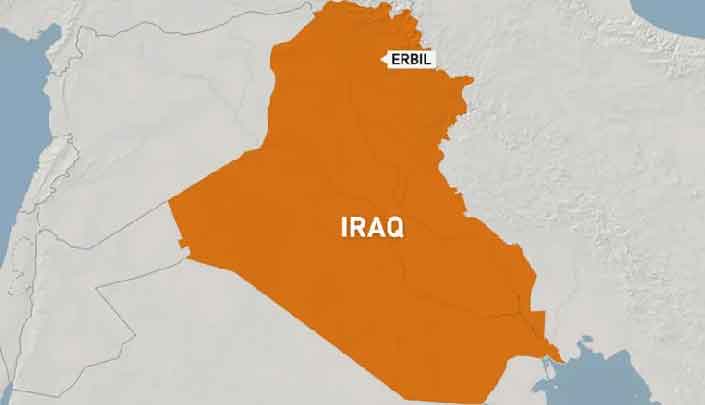 Tidak ada korban yang dilaporkan ketika selusin rudal balistik diluncurkan dari luar Irak - Peta IRAK