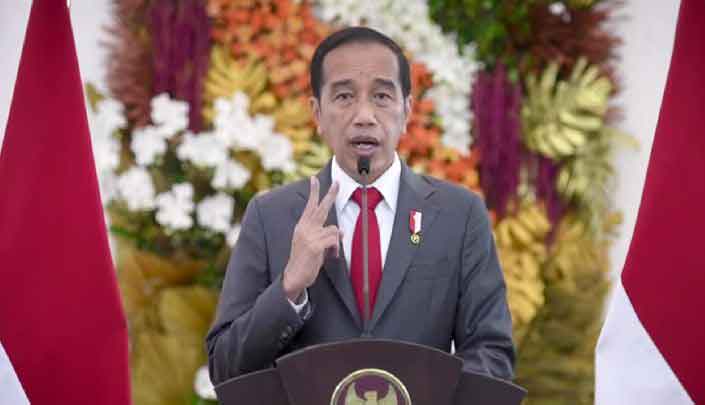 Tangkapan layar Presiden Joko Widodo di Istana Kepresidenan Bogor saat memberikan keterangan resmi Kepresidenan G20 pada Jumat, 29 April 2022. [Foto: Lintas12/L12]