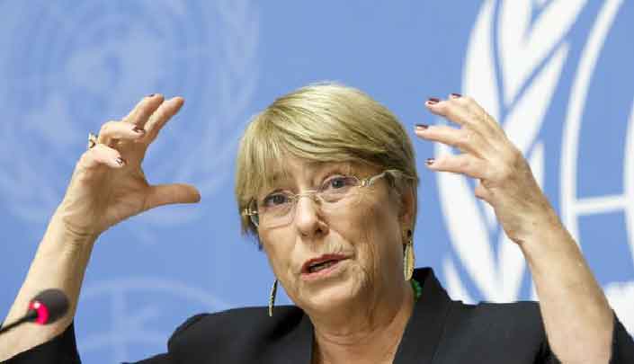 Komisioner Tinggi HAM PBB, Michelle Bachelet [Foto: cnbcindonesia]