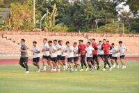 Punggawa Timnas Indonesia U-23 di momen latihan bersama [Foto: PSSI]