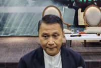 Ketua DPP Partai Keadilan Sejahtera (PKS) Mardani Ali Sera di Kompleks DPR RI, Senayan, Jakarta, Kamis (12/10/2023). 